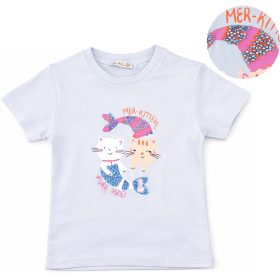 ALG Sellőcicás világoskék kislány felső