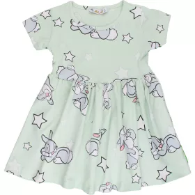 ALG Nyuszis zöld kislány ruha