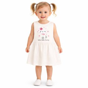 Alme Nyuszis fehér kislány ruha