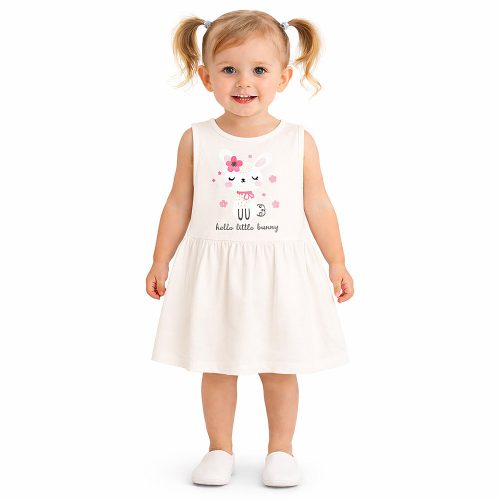 Alme Nyuszis fehér kislány ruha