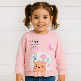 ALG Sünis rózsaszín kislány pulóver