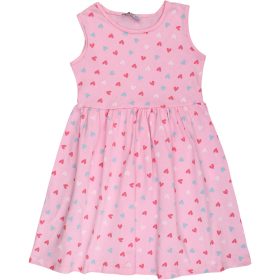 Essu Szíves rózsaszín ujjatlan kislány ruha