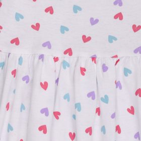 Essu Szíves fehér rövidujjú kislány ruha