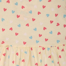 Essu Szíves sárga rövidujjú kislány ruha