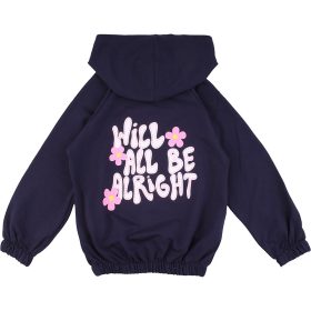 ALG Virágos sötétkék kislány pulóver