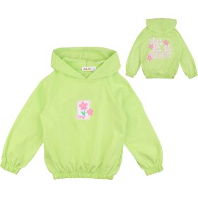 ALG Virágos zöld kislány pulóver
