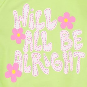 ALG Virágos zöld kislány pulóver