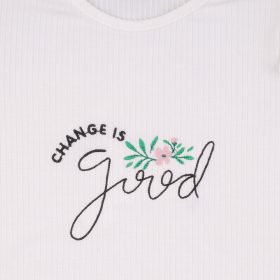 ALG Hímzett ekrü kislány felső