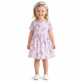 Alme Unikornis lila kislány ruha