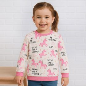 Alme Unikornis ekrü kislány pulóver