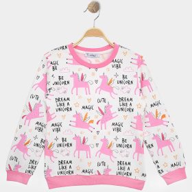 Alme Unikornis ekrü kislány pulóver