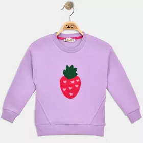 ALG Epres lila kislány belül bolyhos pulóver