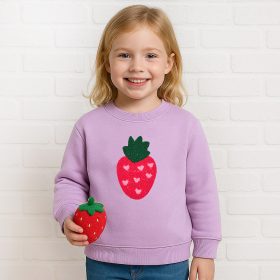 ALG Epres lila kislány belül bolyhos pulóver