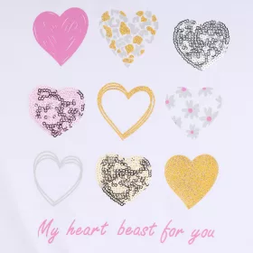 ALG Szíves fehér lány felső