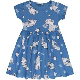 ALG Nyuszis kék kislány ruha