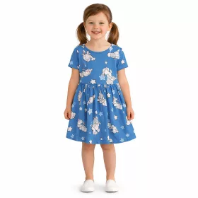 ALG Nyuszis kék kislány ruha