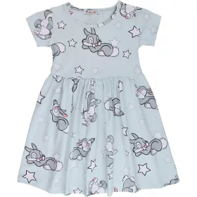 ALG Nyuszis szürkéskék kislány ruha