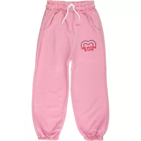 ALG Hímzett rózsaszín kislány zsebes melegítőnadrág