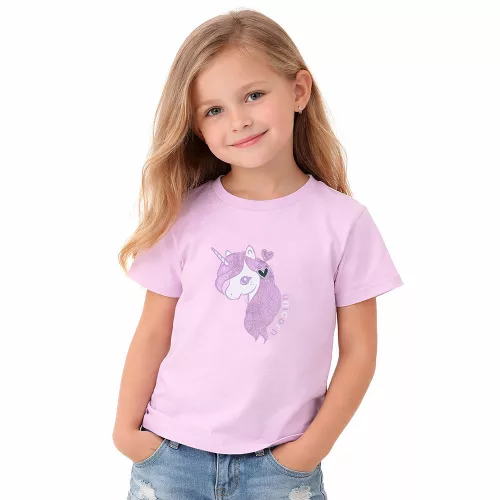ALG Unikornis halványlila kislány felső
