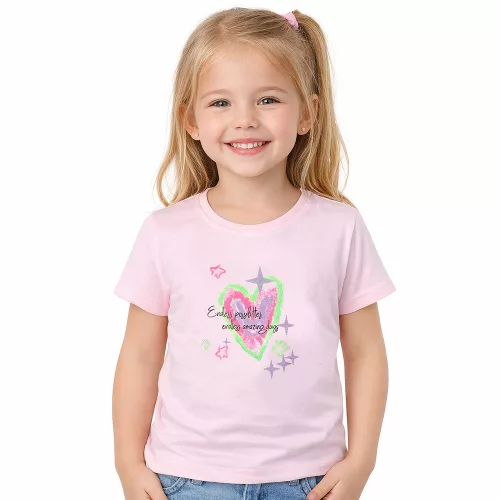 Essu Szíves rózsaszín lány felső