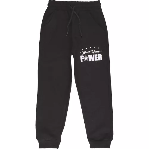 Alme Power fekete lány zsebes melegítőnadrág