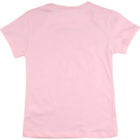 Alme Feliratos-virágos rózsaszín lány felső