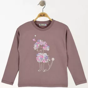 ALG Kutyás hamvaslila lány felső