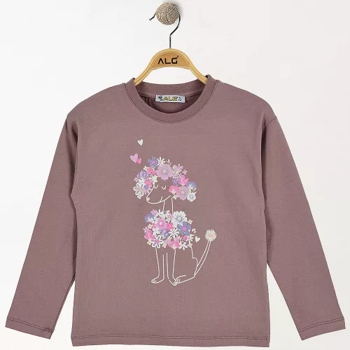 ALG Kutyás hamvaslila lány felső