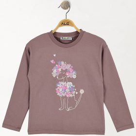 ALG Kutyás hamvaslila lány felső