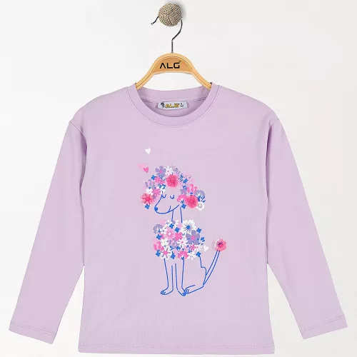 ALG Kutyás lila lány felső