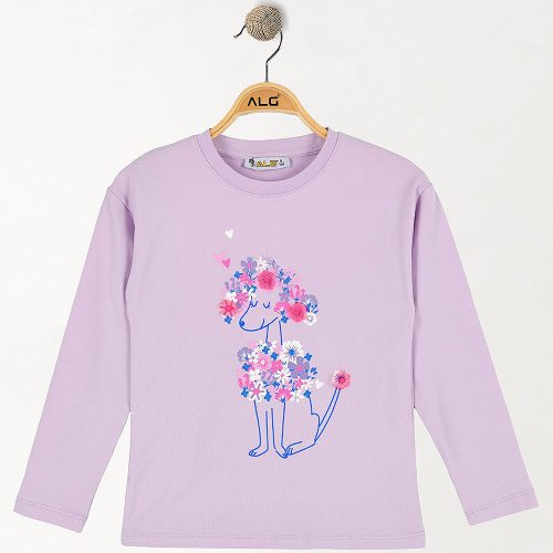 ALG Kutyás lila lány felső