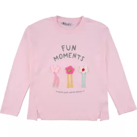 ALG Virágos rózsaszín lány felső