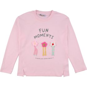 ALG Virágos rózsaszín lány felső