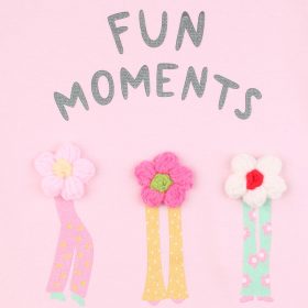 ALG Virágos rózsaszín lány felső