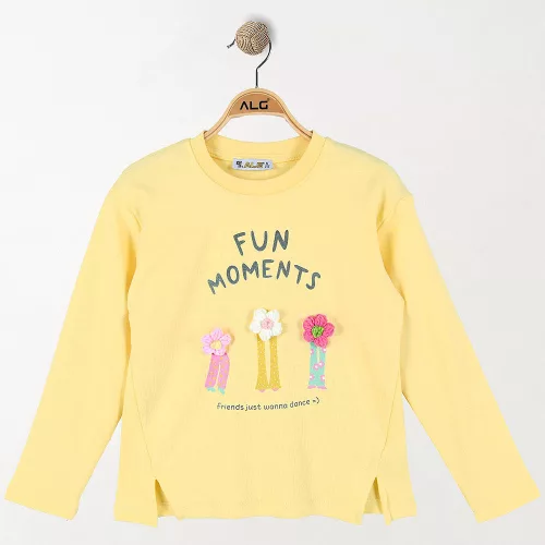 ALG Virágos sárga lány felső
