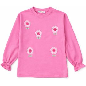 ALG Virágos rózsaszín lány felső