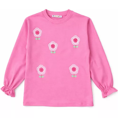 ALG Virágos rózsaszín lány felső