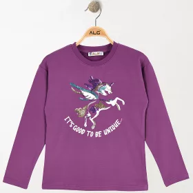 ALG Unikornis lila lány felső