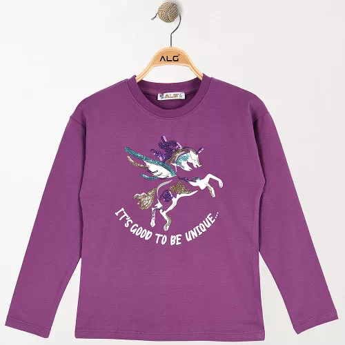 ALG Unikornis lila lány felső