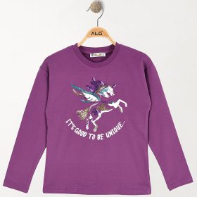 ALG Unikornis lila lány felső