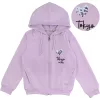 ALG Szíves lila lány zsebes melegítőfelső