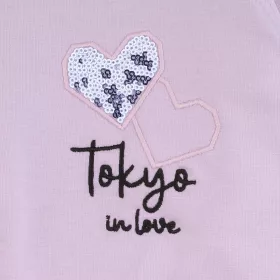 ALG Szíves lila lány zsebes melegítőfelső