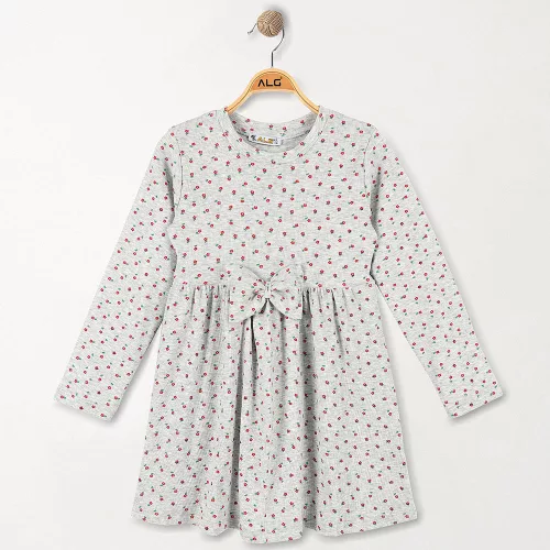 ALG Virágos szürke lány ruha
