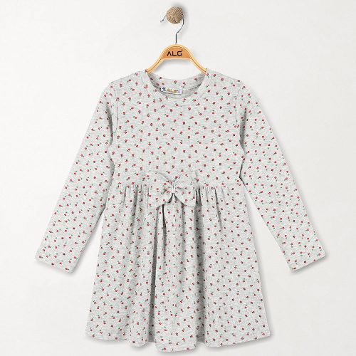 ALG Virágos szürke lány ruha