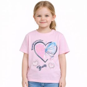   ALG Átfordítható flitteres pillangós rózsaszín lány felső