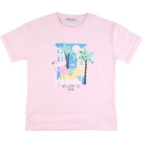 ALG Flamingós rózsaszín kislány felső