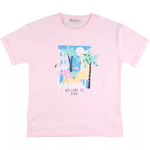 ALG Flamingós rózsaszín kislány felső