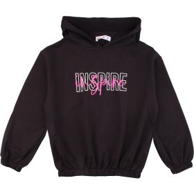 ALG Feliratos fekete lány pulóver