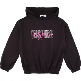 ALG Feliratos fekete lány pulóver