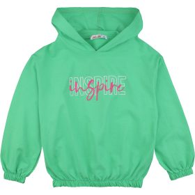 ALG Feliratos zöld lány pulóver